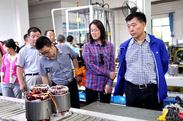 皖南電機(jī)：與會(huì)代表在車(chē)間參觀